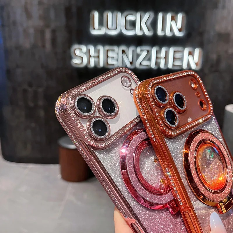Taco Stand Holder - Luxury Quicksand Glitter Metal Stand Phone