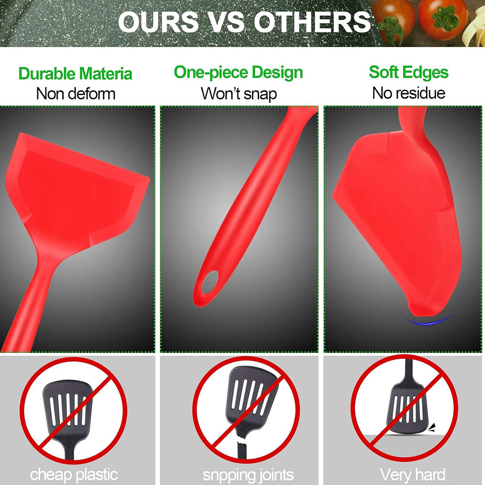 Red BK Non-Stick Silicone Turn - Okonomiyaki Spatula review and price