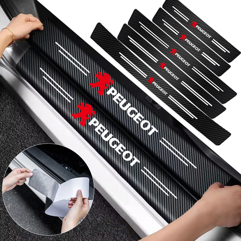 1/4/5Pcs Car Door Sill Scuff P - Crepe Pan Carbon review and price